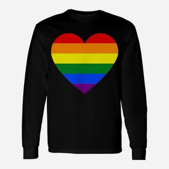 Pocket Lgbt Flag Gay Pride Rainbow Heart Glbt Gift Unisex Long Sleeve | Crazezy