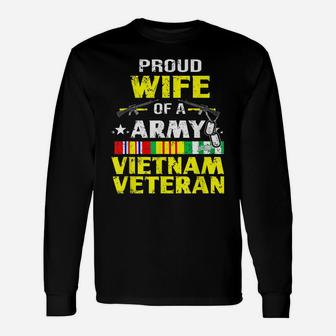 Proud Wife Of Army Vietnam Veteran, Vn Veteran's Wife Unisex Long Sleeve | Crazezy