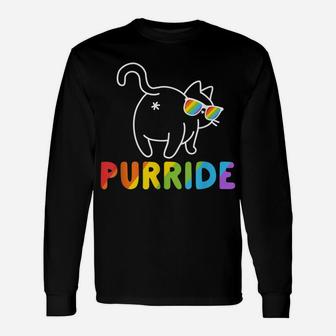 Purride Shirt Funny Cat Gay Lgbt Pride Tshirt Women Men Unisex Long Sleeve | Crazezy