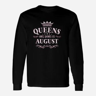 Queens Are Born In August Women Football Jersey Unisex Long Sleeve | Crazezy
