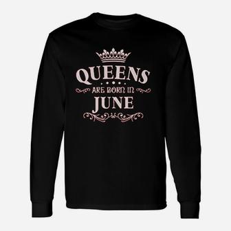 Queens Are Born In June Women Football Jersey Unisex Long Sleeve | Crazezy