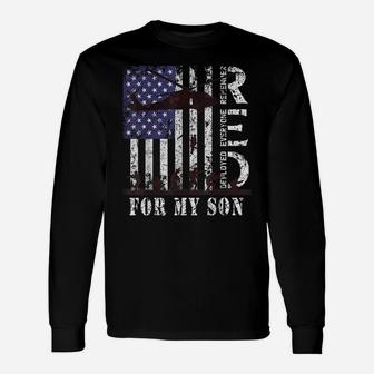 Red Friday For My Son Us Flag Army Military Deployed Veteran Unisex Long Sleeve | Crazezy DE