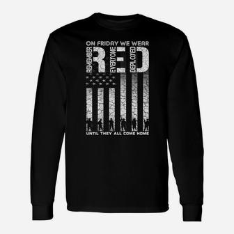 Red Friday Military Shirt On Friday We Wear Red Veteran Unisex Long Sleeve | Crazezy CA