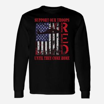 Red Friday Remember Everyone Deployed Support Troops Us Flag Sweatshirt Unisex Long Sleeve | Crazezy