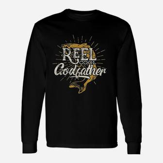 Reel Cool Godfather Fishing Graphic Saying Fish Lover Fun Unisex Long Sleeve | Crazezy