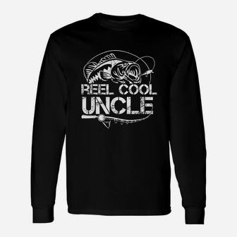 Reel Cool Uncle Fishing Daddy Fathers Day Dad Gifts For Men Unisex Long Sleeve | Crazezy