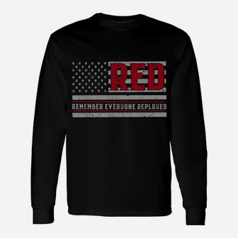Remember Everyone Veteran Deployed Red Friday Unisex Long Sleeve | Crazezy
