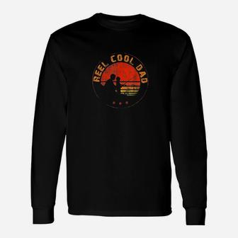 Retro Reel Cool Dad Fishing Daddy Vintage Fathers Day Gift Unisex Long Sleeve | Crazezy AU