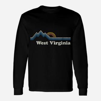Retro West Virginia Wv T Shirt Vintage Sunrise Mountains Tee Unisex Long Sleeve | Crazezy AU