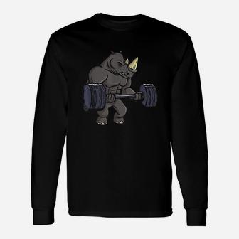 Rhinoceros Powerlifting Weightlifting Gym Rhino Lovers Unisex Long Sleeve | Crazezy CA