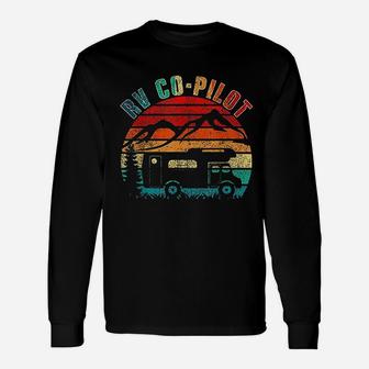 Rv Co Pilot Camping Funny Vintage Motorhome Travel Vacation Unisex Long Sleeve | Crazezy AU