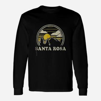 Santa Rosa California Ca Vintage Hiking Mountains Unisex Long Sleeve | Crazezy CA