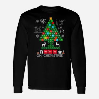 Science Christmas Shirt Oh Chemist Tree Chemistree Chemistry Unisex Long Sleeve | Crazezy