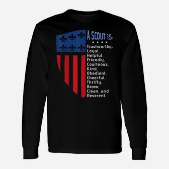 Scout Law , Us America Flag Scouting Law Gift Unisex Long Sleeve | Crazezy