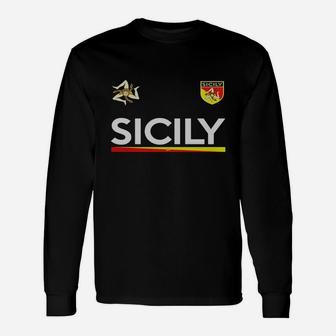 Sicilia Soccer T-shirt - Sicily, Italy Football Jersey Unisex Long Sleeve | Crazezy