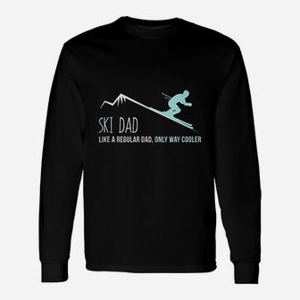 Ski Dad Funny Cute Winter Skiing Gift Unisex Long Sleeve | Crazezy
