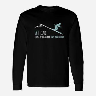 Ski Dad Shirt, Funny Cute Winter Skiing Gift Unisex Long Sleeve | Crazezy