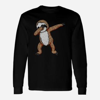 Sloth Dabbing Funny Dance Move Dab Gift Tee Shirt Black Youth B072njnngm 1 Unisex Long Sleeve | Crazezy DE