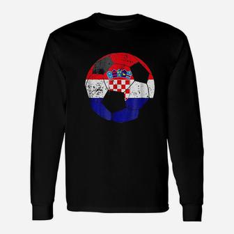 Soccer Ball Croatia Flag Croatian Flag Unisex Long Sleeve | Crazezy AU