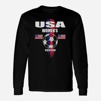 Soccer Team Usa United States Soccer Fan Woman Unisex Long Sleeve | Crazezy