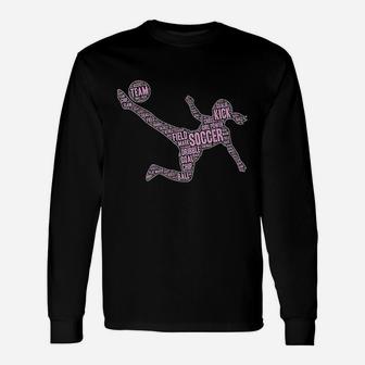 Soccer Typography Youth Girls And Women Players Unisex Long Sleeve | Crazezy AU