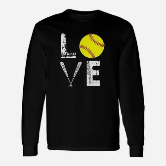 Softball Love Girls Forever Best Funny Birthday Gift Unisex Long Sleeve | Crazezy DE