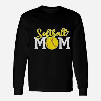 Softball Mom Cute For Mother Love Softball Unisex Long Sleeve | Crazezy