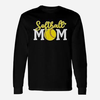 Softball Mom Cute For Mother Love Softball Unisex Long Sleeve | Crazezy