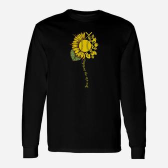 Softball Mom For Sunflower Lover You Are My Sunshine Unisex Long Sleeve | Crazezy DE