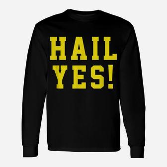 State Of Michigan Hail Yes Shirt U M Ann Arbor MI AA Unisex Long Sleeve | Crazezy UK