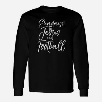 Sundays Are For Jesus And Football Vintage Christian Unisex Long Sleeve | Crazezy DE