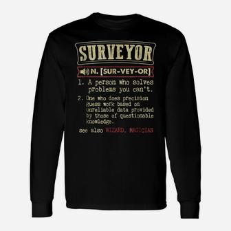 Surveyor Shirt Dictionary Definition Term Unisex Long Sleeve | Crazezy DE