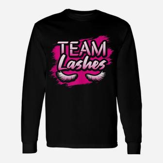Team Lashes Gender Reveal Baby Shower Party Staches Idea Unisex Long Sleeve | Crazezy CA