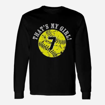 That Is My Girl Softball Player Mom Or Dad Gifts Unisex Long Sleeve | Crazezy AU