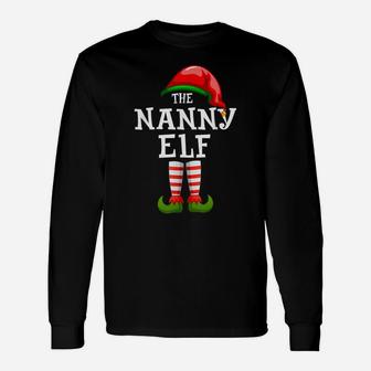 The Nanny Elf Family Matching Christmas Group Gifts Pajama Unisex Long Sleeve | Crazezy