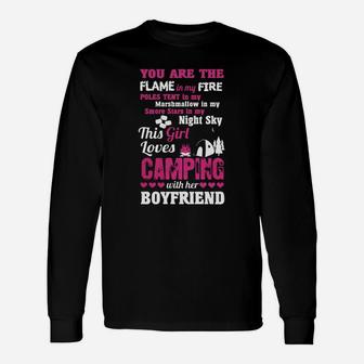 This Girl Loves Camping With Boyfriend T-shirt Unisex Long Sleeve | Crazezy