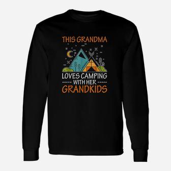 This Grandma Loves Camping With Her Grandkids Unisex Long Sleeve | Crazezy