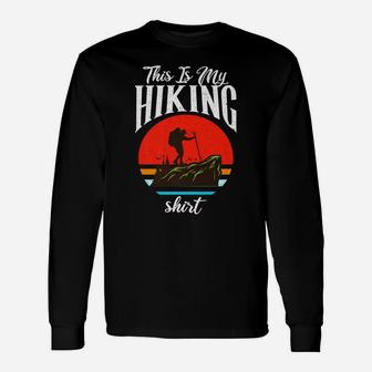 This Is My Hiking Shirt Camping Hiking Retro Unisex Long Sleeve | Crazezy