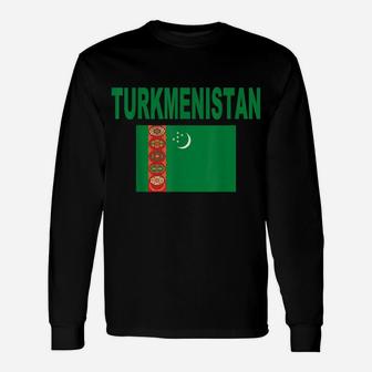 Turkmenistan Flag Turkmenistan Baydagy Flags Gift Men Women Unisex Long Sleeve | Crazezy
