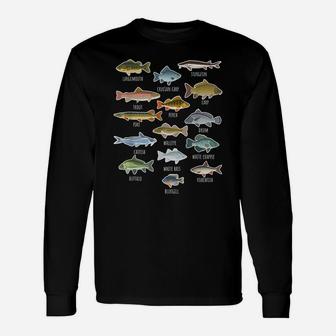 Types Of Freshwater Fish Species Fishing Unisex Long Sleeve | Crazezy CA