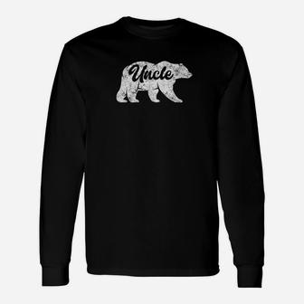 Uncle Bear Family Animal Camping Outdoor Distressed Unisex Long Sleeve | Crazezy