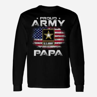 United States Army Uncle With American Flag Veteran Gift Unisex Long Sleeve | Crazezy