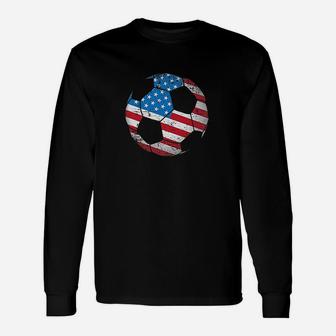 United States Soccer Ball Flag Jersey - Usa Football Unisex Long Sleeve | Crazezy DE