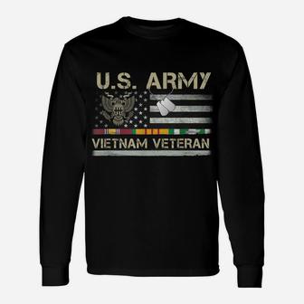 Us Army Vietnam Veteran Usa Flag Shirt, Veteran Vietnam Army Unisex Long Sleeve | Crazezy DE