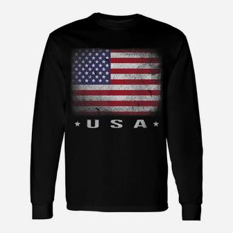 Usa American Flag 4Th July Fourth Red White Blue Star Stripe Unisex Long Sleeve | Crazezy DE