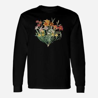 Variety Of Lillies Graphic Flower Print Flowered Unisex Long Sleeve | Crazezy AU
