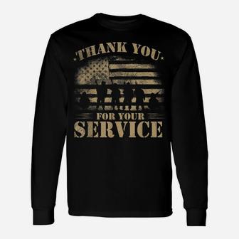 Veteran 365 Vintage Veteran Thank You For Your Service Unisex Long Sleeve | Crazezy