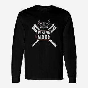 Viking Mode Strongman Weightlifting Powerlifting Gym Unisex Long Sleeve | Crazezy CA