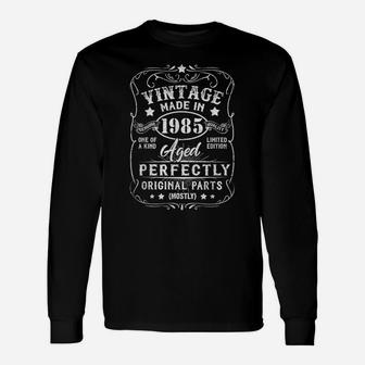 Vintage 35Th Birthday 35 Years Old 1985 Decorations Unisex Long Sleeve | Crazezy