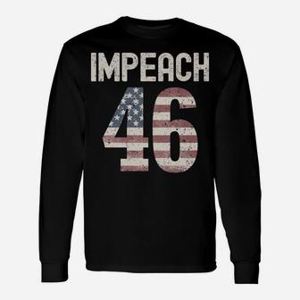 Vintage American Flag - Impeach 46 Sweatshirt Unisex Long Sleeve | Crazezy AU